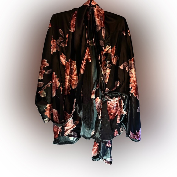 Jennafer Grace XL 2-Piece Set | Palazzo Pants + Fringe Belt Wrap Top (RARE) - Picture 5 of 11